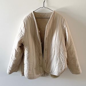 7115 by Szeki Reversible Curly Quilted Jacket